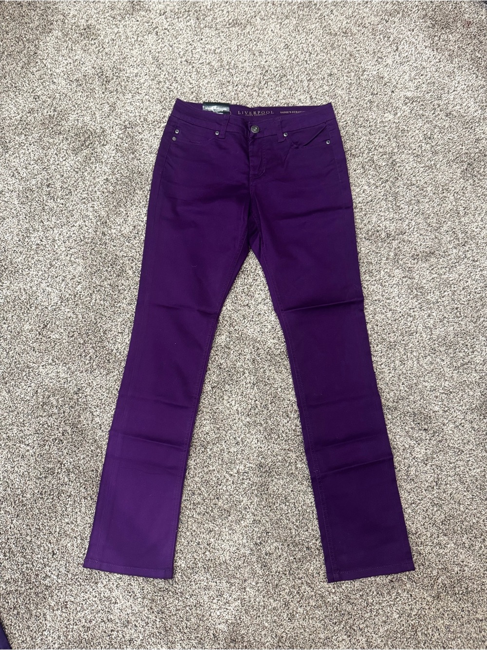 Liverpool Jeans Company Women’s Deep Purple Straight Leg Jeans